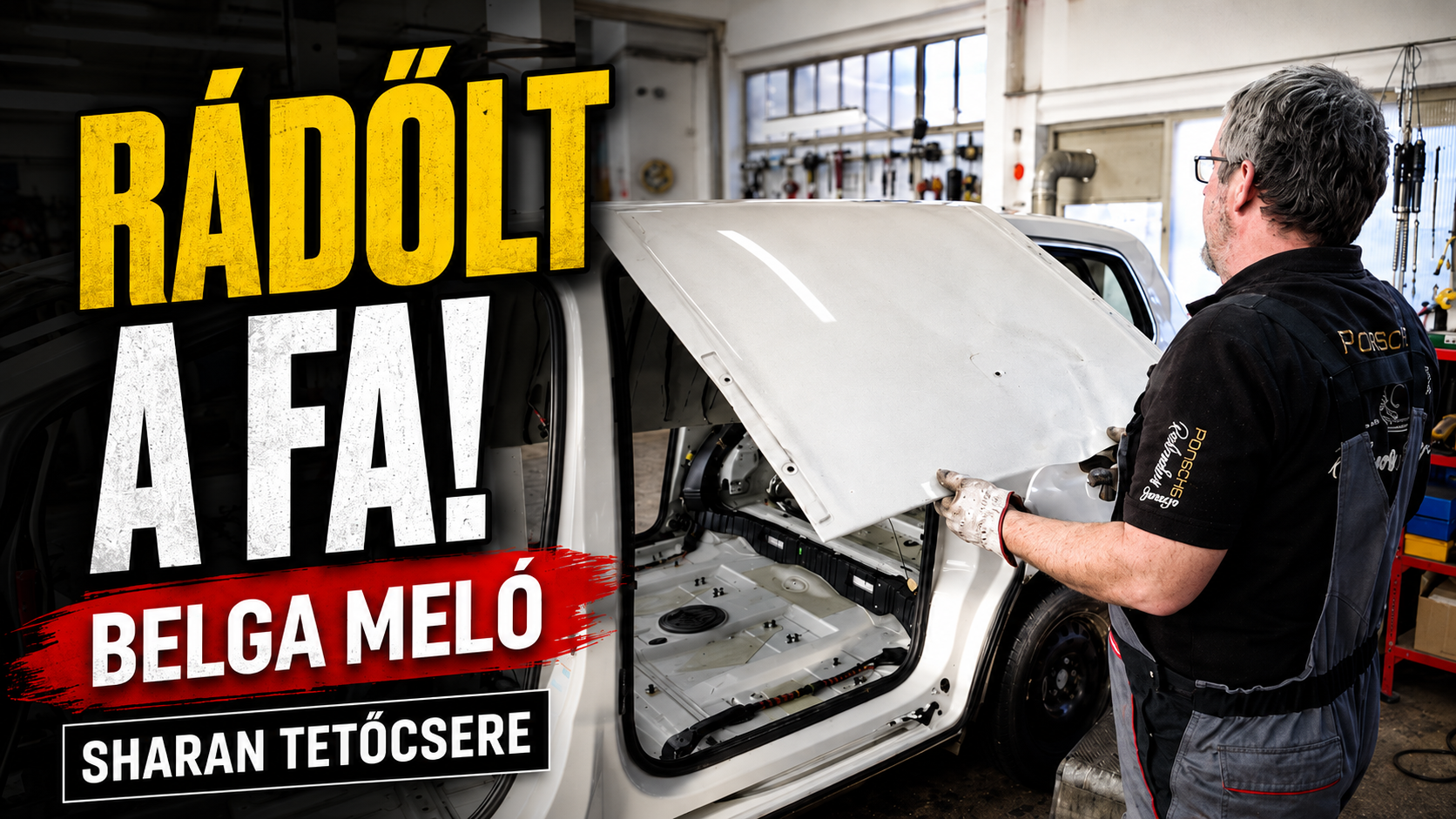 Rádőlt egy fa erre a VW Sharanra… levágtuk a tetejét! 😳 | VW Sharan 1. rész